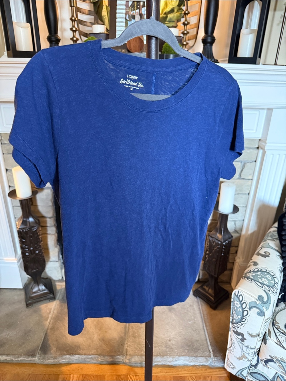 J. Crew Girlfriend Tee in Navy